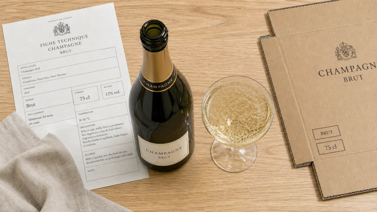 Champagne paul romain brut 75 cl : bulles fines et fruits blancs