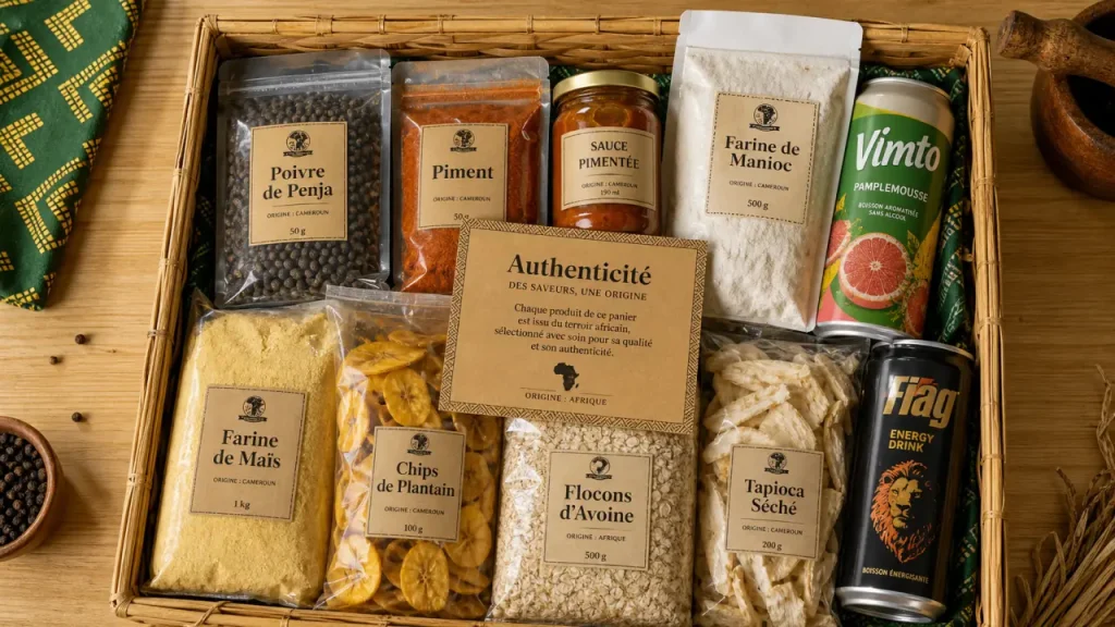 Epicerie africaine en ligne : panier d’épices et produits, authenticité et livraison 48h/72h