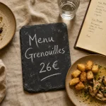 Prix menu grenouille 26 € : menu grenouilles et ardoise du restaurant