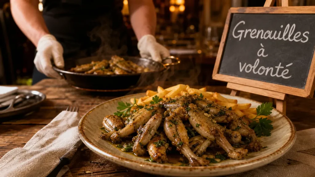 Restaurant grenouilles à volonté : cuisses de grenouilles persillées