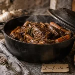 Viande au cidre normandie : bœuf mijoté au cidre brut