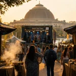 Asian street food festival 2025 : stands de street food au parc, Golden hour