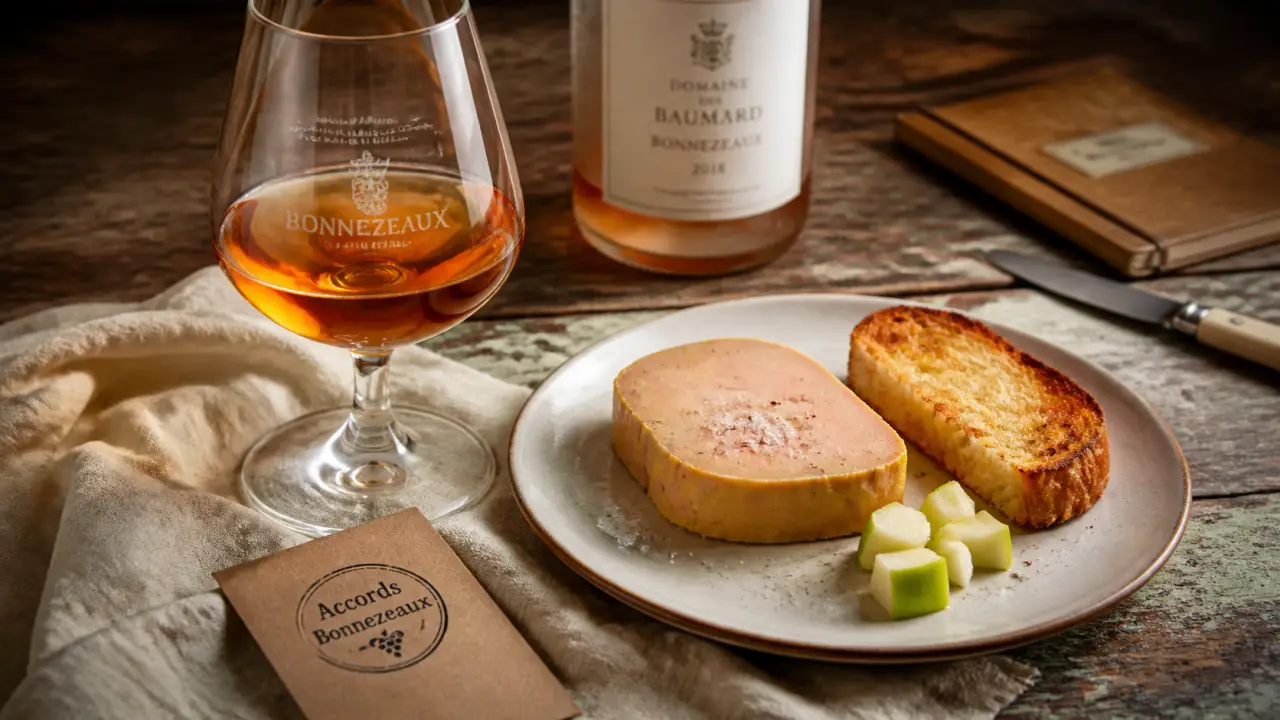 Bonnezeaux accord mets vins : foie gras, fromages bleus et desserts fruités
