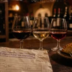 Dégustation vin argentin paris : verres Malbec et Torrontés, empanada