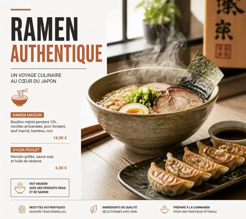 Bol de ramen et dumplings chez Mulan Paris street food rue Saint-Martin