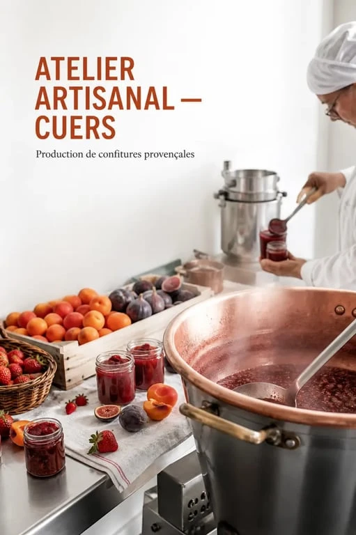 Provence Gourmande produits du terroir : atelier artisanal avec confitures cuites au chaudron à Cuers