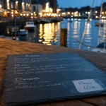 Le petit goustan menu 40 € : ardoise au port de Saint-Goustan