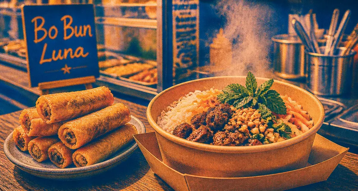 Luna street food viet : bol de bo bun fumant