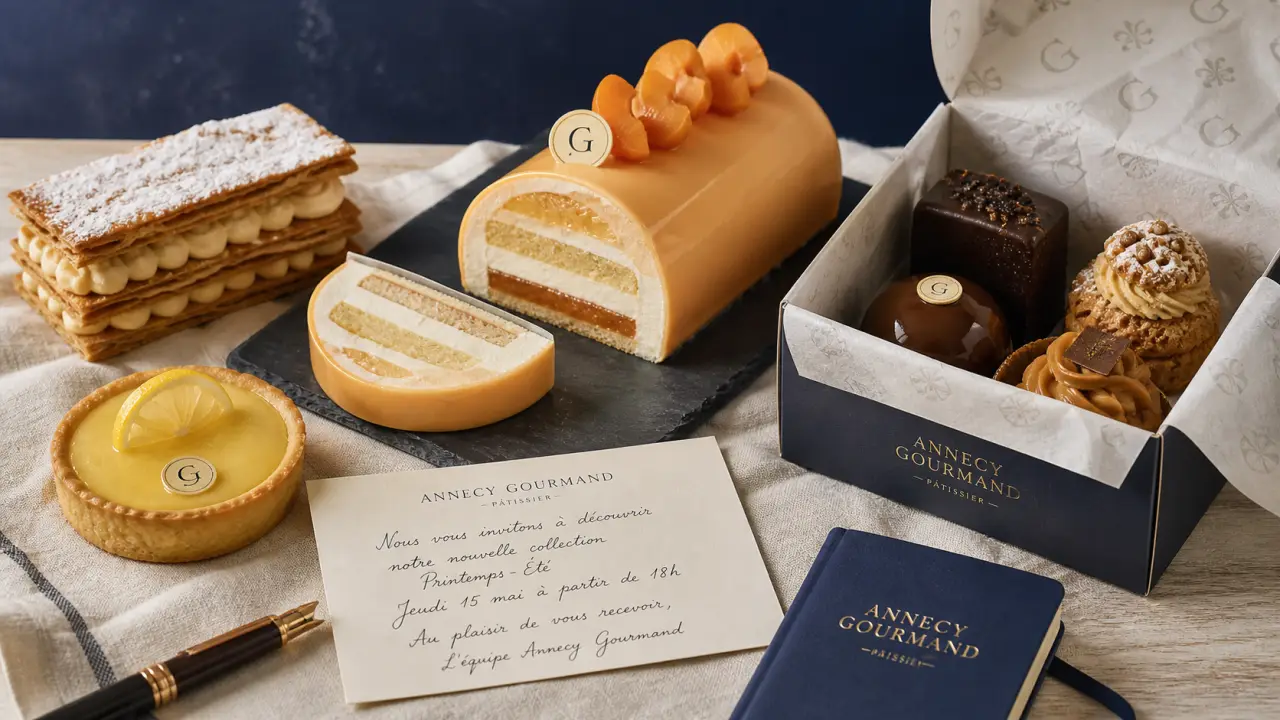 Patisserie Annecy : entremets et millefeuille en boutique