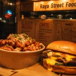 Raya Street Food Nancy gd coeur : riz crousty doré et smash burger au cheddar
