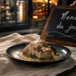Restaurant poisson Vichy : merlu fumant à l’oseille, à emporter