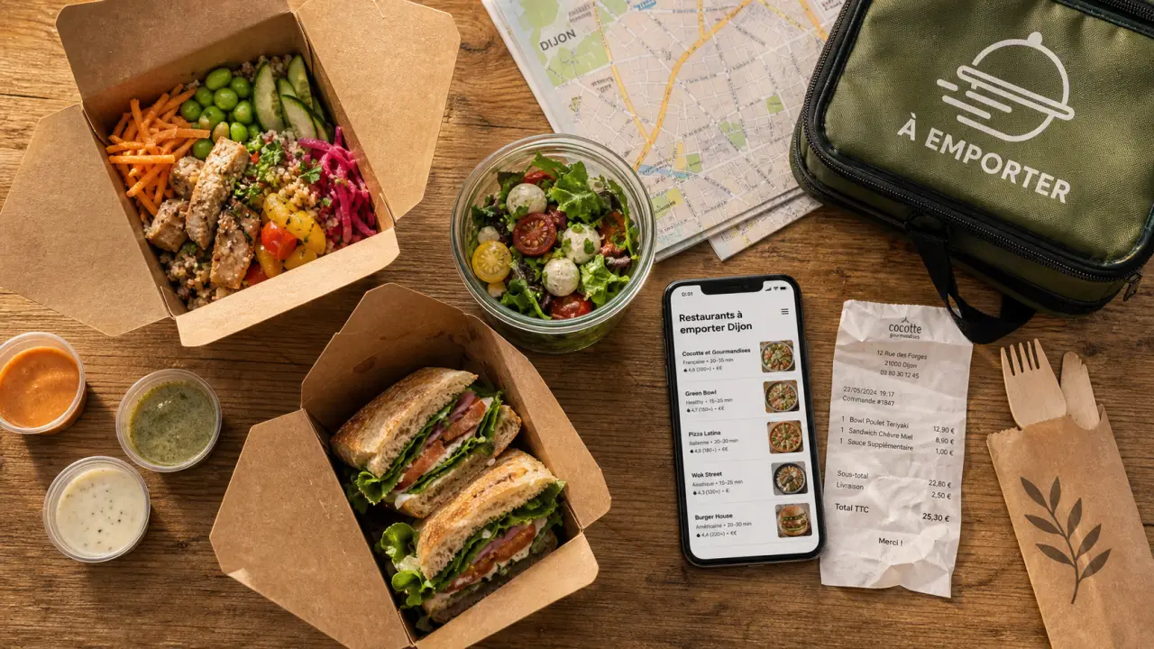 Restaurants a emporter Dijon : repas à emporter, livraison et retrait
