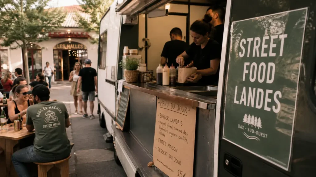 Street food landes à Dax : food truck, terrasse et livraison à domicile