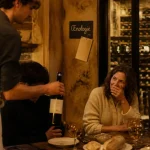 Terroir dit vin à Falaise, cave-cantine d’œnologie : verres et bouteilles en cave