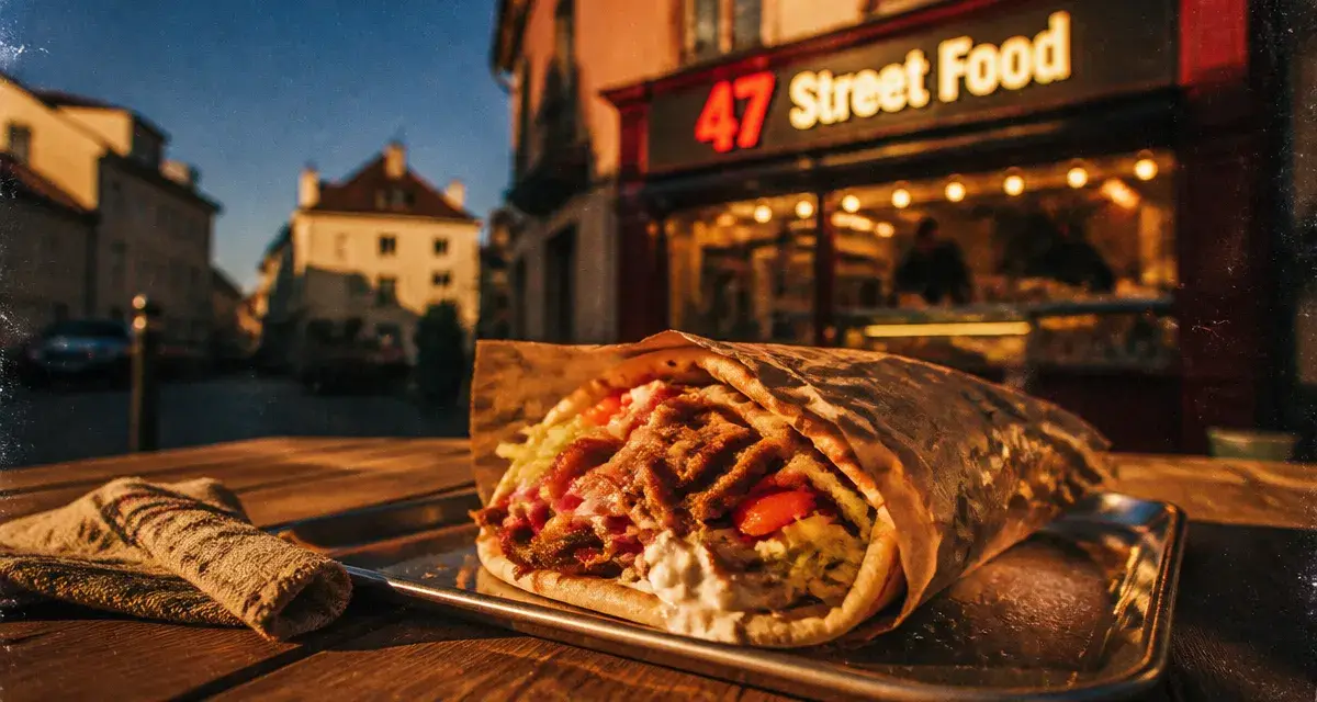 47 street food Damparis, kebab près de l’enseigne 47 Street Food