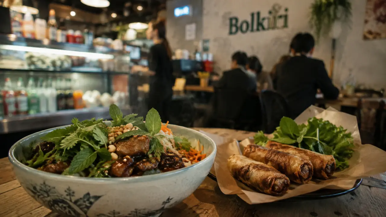 Bolkiri Bry-sur-Marne street food viêt : bo bun fumant et nems croustillants
