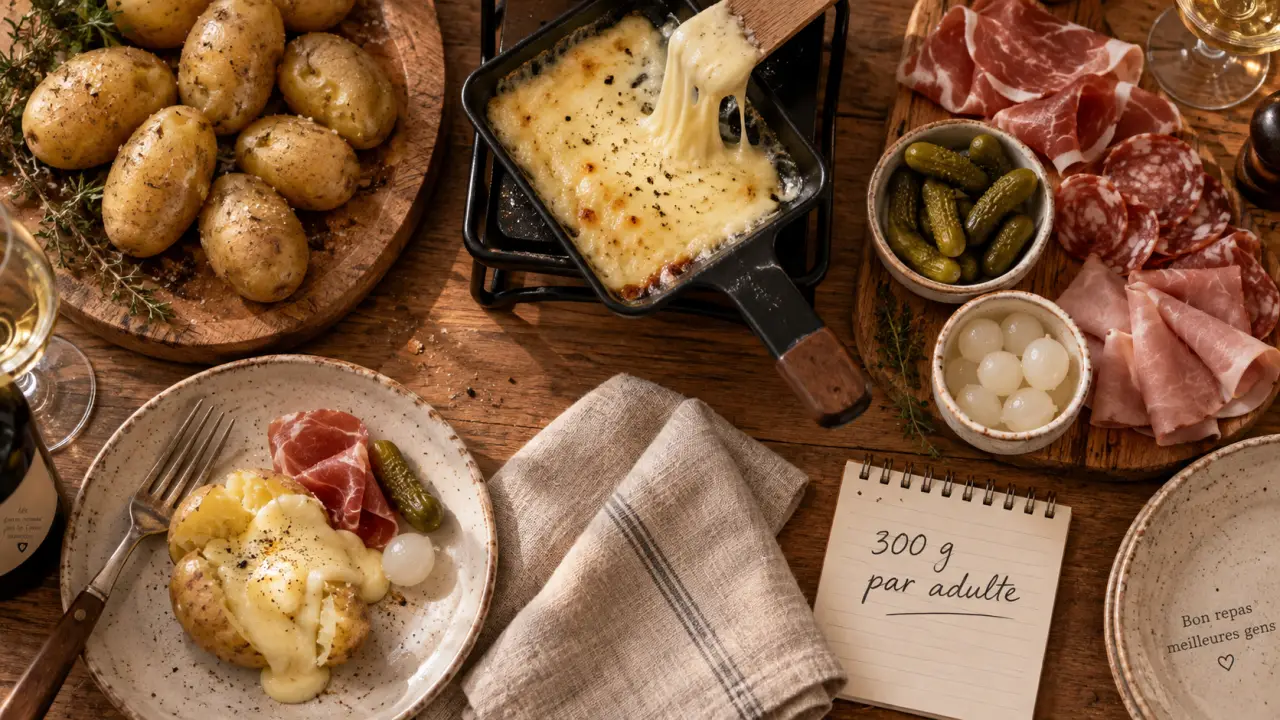 300 g de pommes de terre par personne pour une raclette