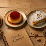 Dessert espagnoles : churros, flan et crema catalana, photo