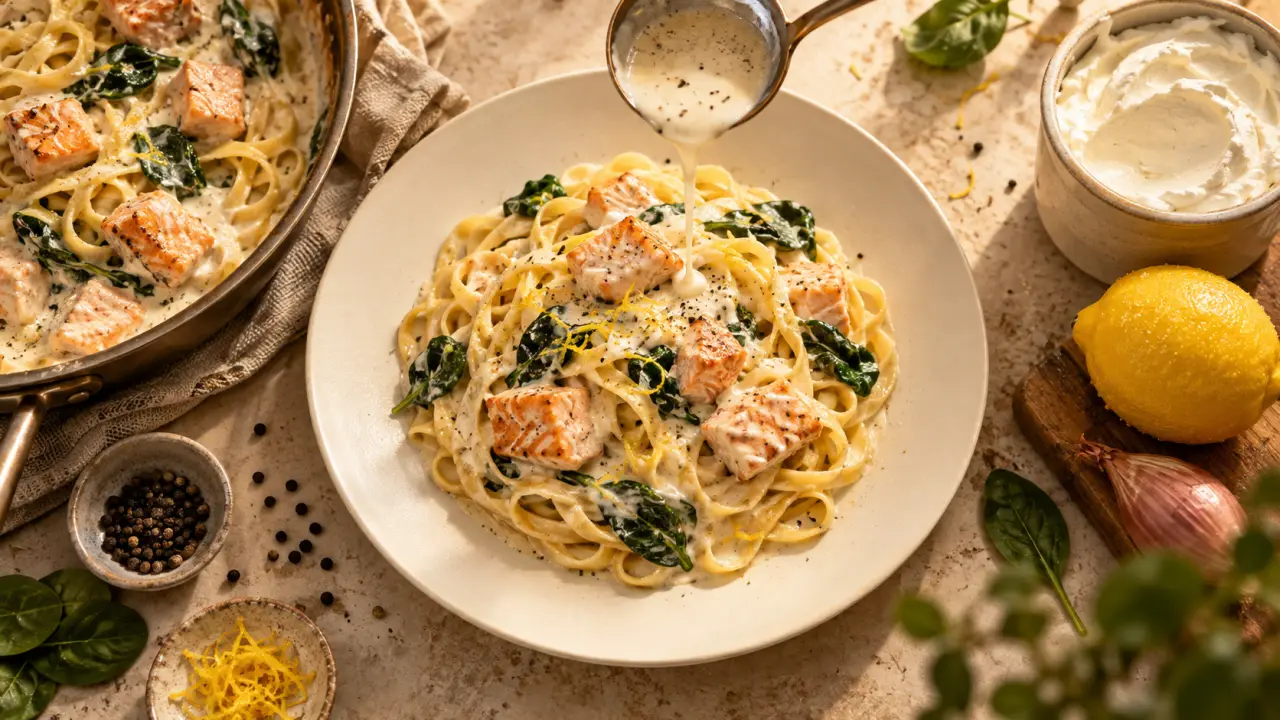 Recette boursin cuisine : pâtes crémeuses au Boursin Cuisine