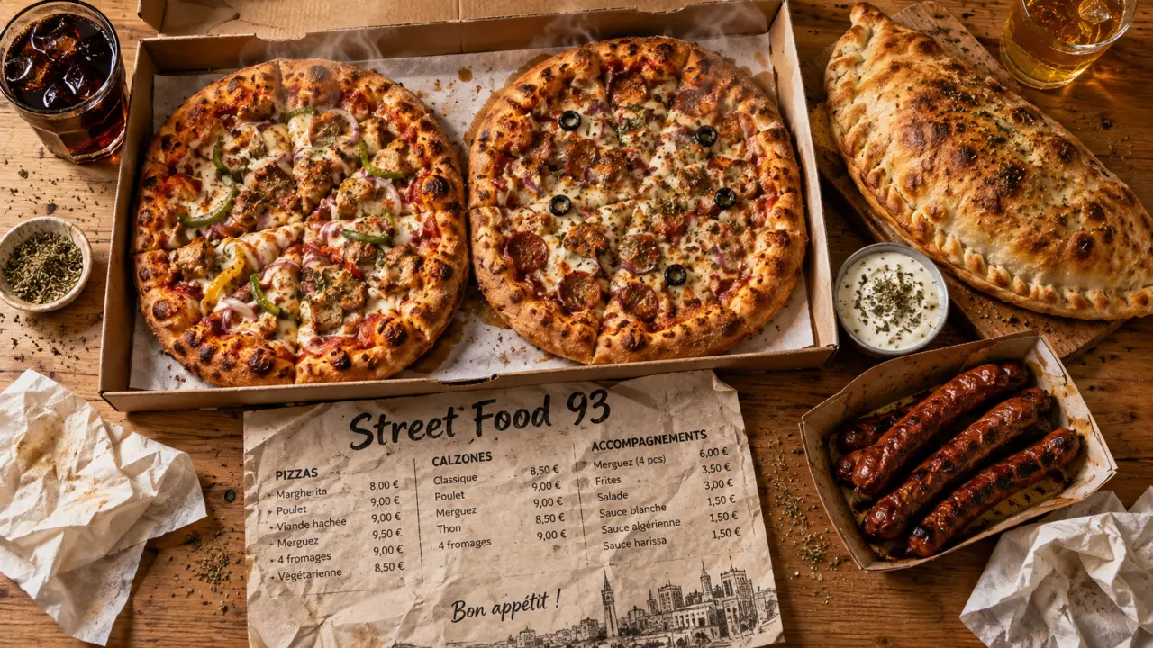 Street food 93 à Villetaneuse : pizzas halal et menu à emporter