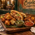Créole street food à Mérignac : accras et bokit sur plateau