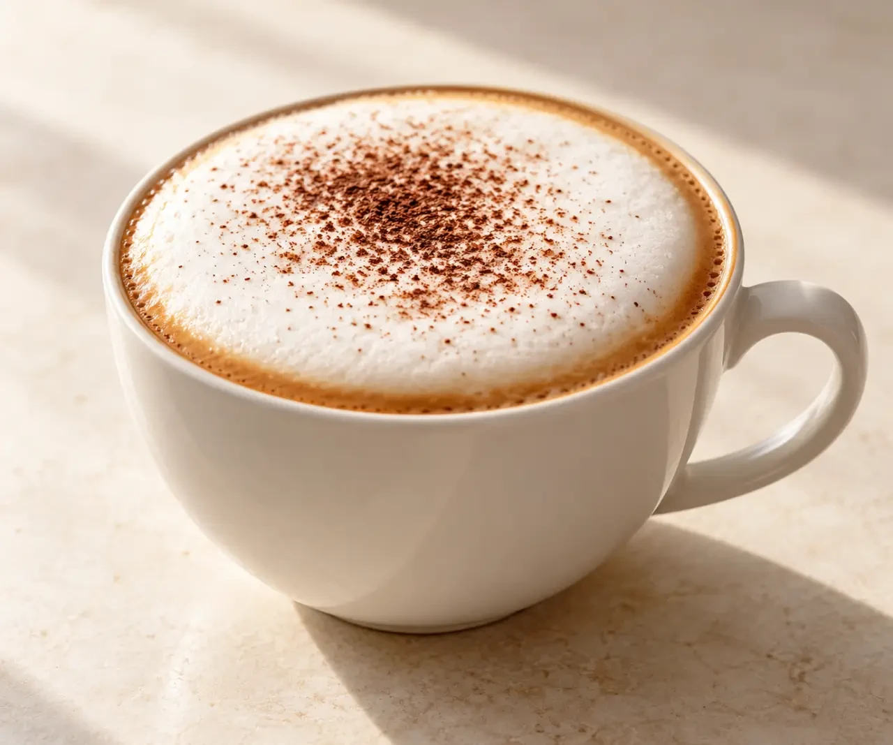 Recette cappuccino maison avec mousse de lait fine et cacao