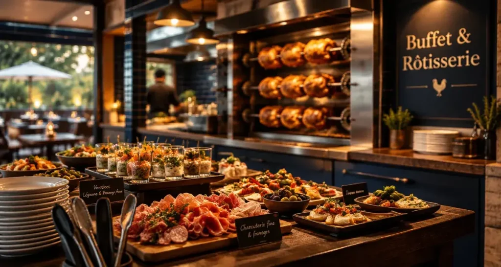 Le Chaudron à Feurs : buffet, rôtisserie à vue et ce qu&rsquo;il faut savoir avant de réserver
