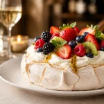 Pavlova de saison : 90 °C, 18 cm et chantilly stable